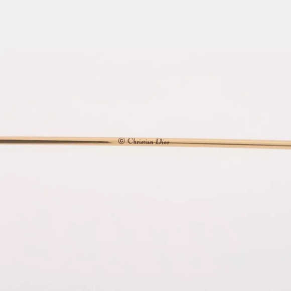 Dior Sunglasses Tortoise Frame With Gold Arms & Gold Brow Bar - Picture 4 of 6